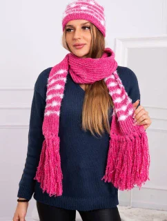 Dámská souprava se šátkem Anika K304 malinová