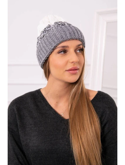 Dámská čepice Samara K346 šedá+černá Dámská čepice Samara K346 šedá+černá