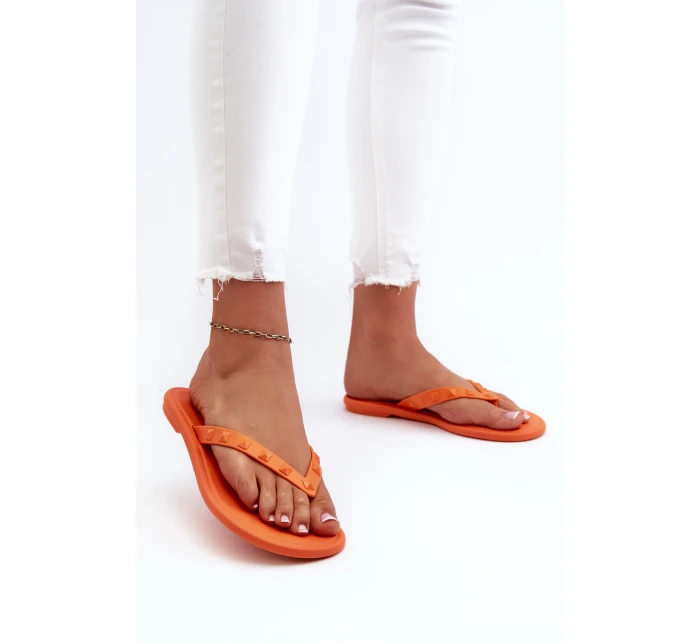 Ploché Sandály Dámské Oranžové model 21661917 - Zaxy Ploché Sandály Dámské Oranžové model 21661917 - Zaxy