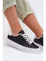 Dámské tenisky z eko kůže Big Star TT274927 HI-POLY SYSTEM Černé