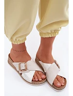 Dámské nazouváky na platformě s ozdobnou sponou Inblu RV000012 Světle béžové