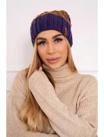 Milano fleecová čepice K203 hořčicová model 18749917 fialová - K-Fashion Milano fleecová čepice K203 hořčicová model 18749917 fialová - K-Fashion