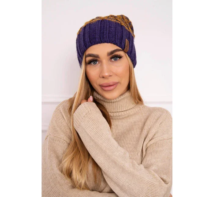 Milano fleecová čepice K203 hořčicová model 18749917 fialová - K-Fashion Milano fleecová čepice K203 hořčicová model 18749917 fialová - K-Fashion