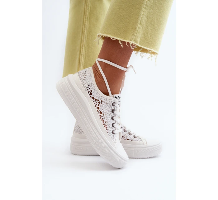 Dámské krajkové tenisky model 21649979 bílé - Lee Cooper