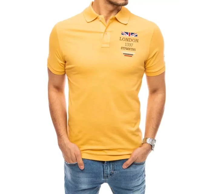 FashionStreet žlutá vyšívaná polokošile PX0435 FashionStreet žlutá vyšívaná polokošile PX0435