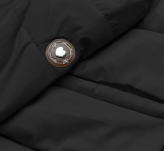 Černá péřová dámská zimní bunda (CAN-865)