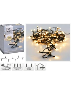 VÁNOČNÍ STROMEK SVĚTELNÝ ŘETĚZ 120 VEDL TEPLÁ BÍLÁ