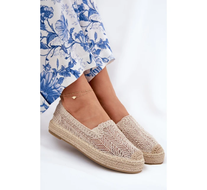 Dámské espadrilky na platformě Béžové Vinceza 17392 Dámské espadrilky na platformě Béžové Vinceza 17392