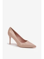 Lakované Eko Kožené Dámské Lodičky S  Béžové model 21711350 - Boto