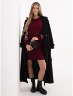 Sukienka RV SK model 21801855 bordowy - FPrice Sukienka RV SK model 21801855 bordowy - FPrice