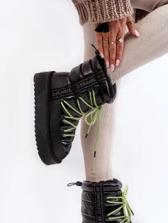 Dámské sněhule se silnou podrážkou, Vegan D.Franklin černý