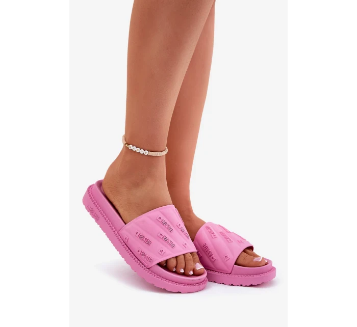 Dámské pantofle na platformě Big Star – růžové Dámské pantofle na platformě Big Star – růžové