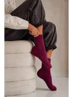 Dámské froté ponožky se zygzakem – bordó Dámské froté ponožky se zygzakem – bordó