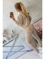 Dámská souprava s potiskem 20929 béžová - Kesi Dámská souprava s potiskem 20929 béžová - Kesi