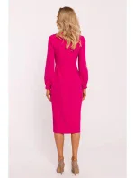 Plášťové šaty model 21149181 fuchsiové - Moe