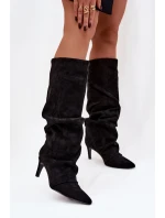 Kozačky na podpatku model 221154 Step in style Kozačky na podpatku model 221154 Step in style