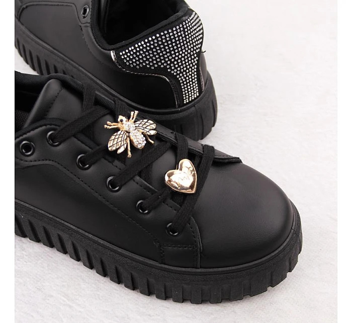 Dámská sportovní obuv na platformě černá NEWS 4756