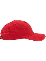 6 panelová bavlněná keprová kšiltovka red model 22482527 - Flexfit