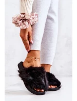 Pantofle s kožíškem Černe model 21573321 - Boto
