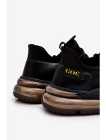 Nazouvací pánská sportovní obuv model 21611343 Černá - Goe Nazouvací pánská sportovní obuv model 21611343 Černá - Goe