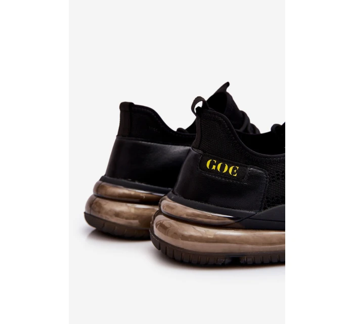 Nazouvací pánská sportovní obuv model 21611343 Černá - Goe Nazouvací pánská sportovní obuv model 21611343 Černá - Goe