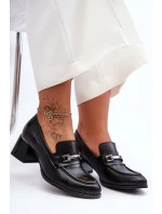 Pohodlné kožené lodičky černé model 21630117 - Boto