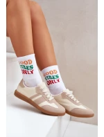 Nízké Dámské Tenisky Z Eko Kůže Béžové model 21683211 - Boto Nízké Dámské Tenisky Z Eko Kůže Béžové model 21683211 - Boto