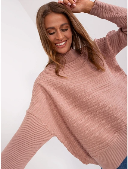 Sweter AT SW model 18895624 ciemny różowy - FPrice