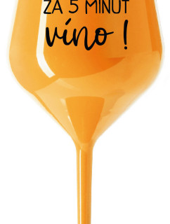 JE  5  oranžová nerozbitná sklenice na víno 470 ml model 20157183 - Giftela