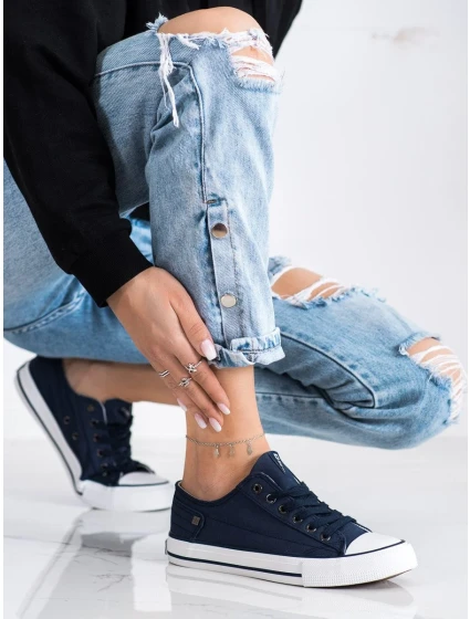 Originální  tenisky modré dámské bez podpatku