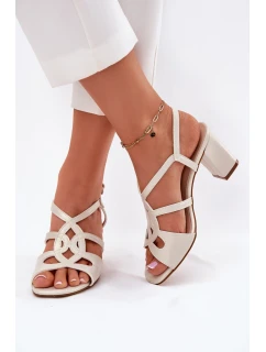 Sandály na podpatku model 212837 Step in style
