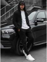 Pánská mikina s kapucí na zip černá model 21961952 - FashionStreet