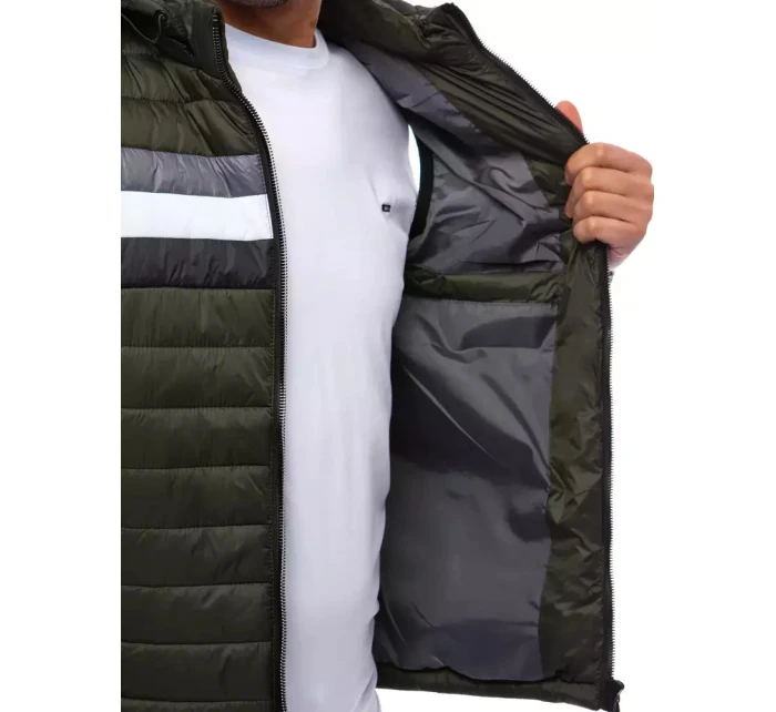 Pánská prošívaná zelená vesta FashionStreet TX4034