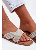 Dámské ploché stříbrné s kamínky model 21997971 - Boto Dámské ploché stříbrné s kamínky model 21997971 - Boto