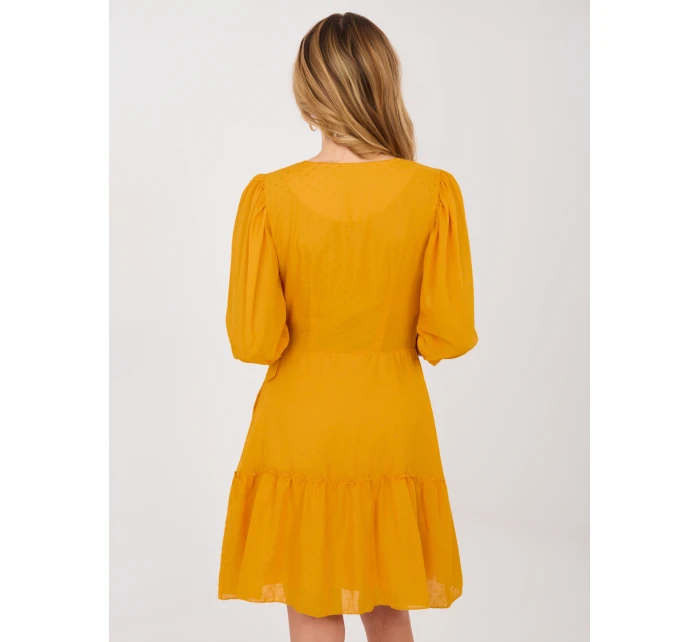 Šaty LK SK 508027.34P tmavě žluté Šaty LK SK 508027.34P tmavě žluté