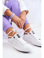 Dámské kožené tenisky Big Star - bílé/černé Dámské kožené tenisky Big Star - bílé/černé