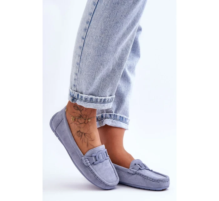 Dámské módní semišové mokasíny modré Rabell Dámské módní semišové mokasíny modré Rabell