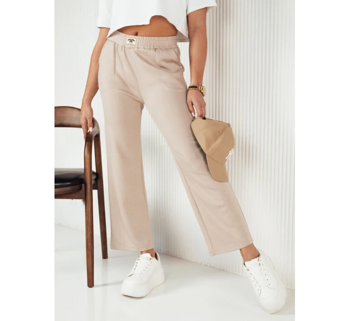 Dámské teplákové kalhoty AXEL beige FashionStreet UY1801 Dámské teplákové kalhoty AXEL beige FashionStreet UY1801