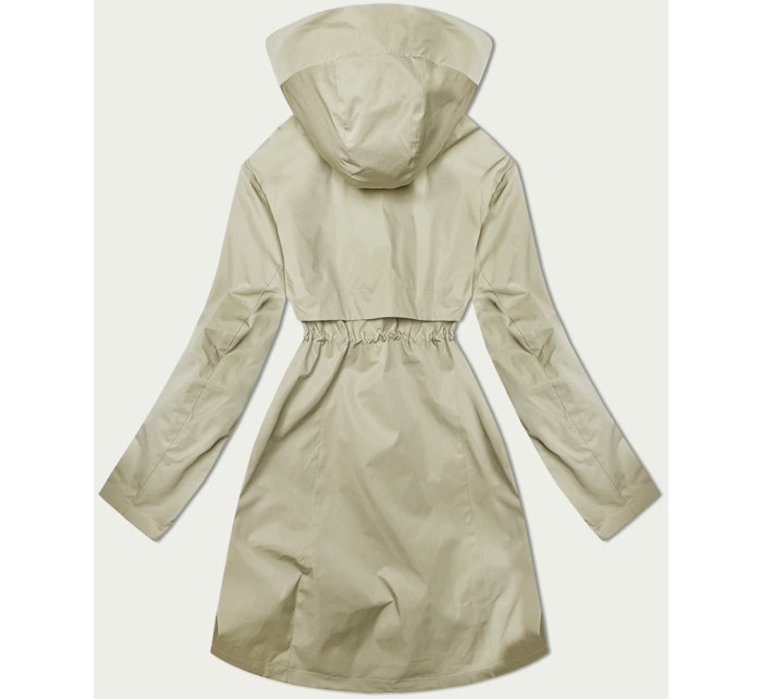 Béžový dámský kabát s kapucí Glakate (LU98022#)