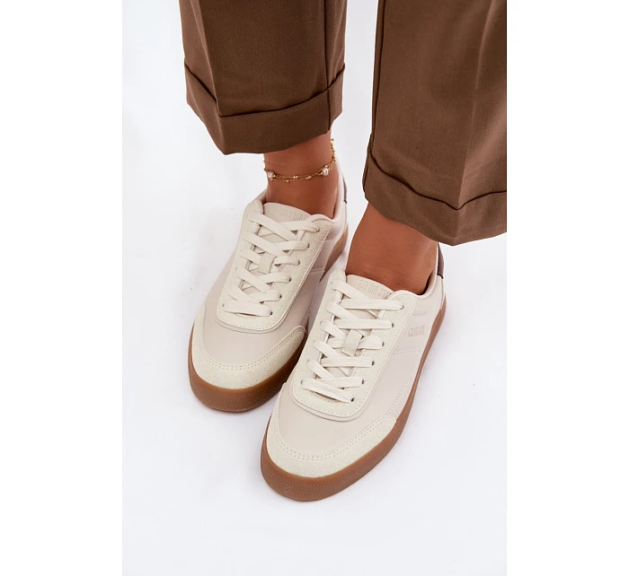 Dámské tenisky z eko kůže Big Star TT274311 světle béžové