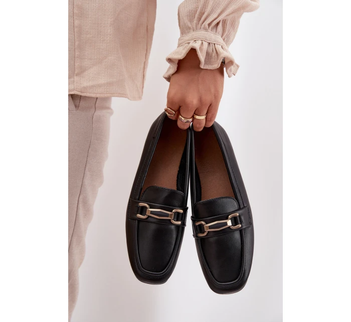 Dámské loafers polobotky s ozdobou Priscelle – černé