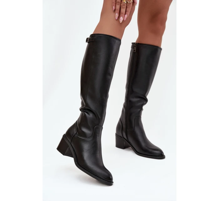 Kozačky na podpatku  model 219141 Step in style