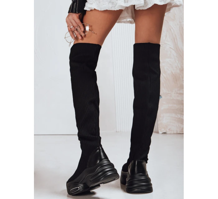 Dámské ponožkové boty černé FashionStreet ZY1321