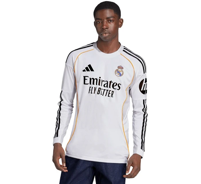 Pánské tričko adidas Real Madrid 25/26 Home s dlouhým rukávem bílé JN8884 pánské