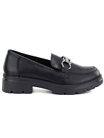 Dámské kožené polobotky typu černé, Jezzi model 22355118 Dámské kožené polobotky typu černé, Jezzi model 22355118