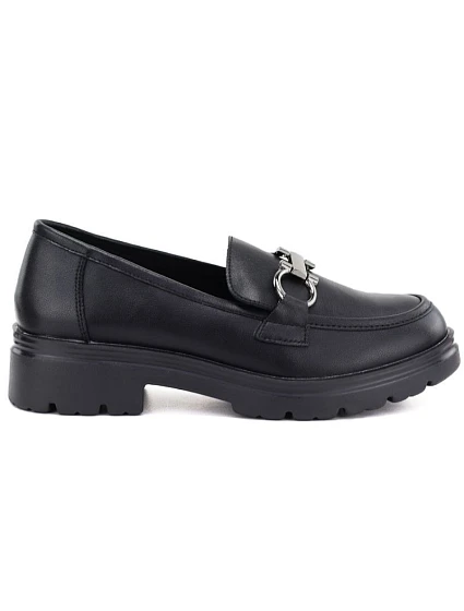 Dámské kožené polobotky typu černé, model 22355118 - JEZZI