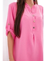 Halenka s delším zadním dílem růžová