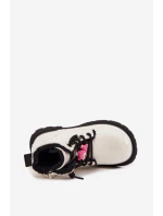 Zateplené dětské lakované kotníkové boty s přezkou Medvídek Bílá Jovellea Zateplené dětské lakované kotníkové boty s přezkou Medvídek Bílá Jovellea