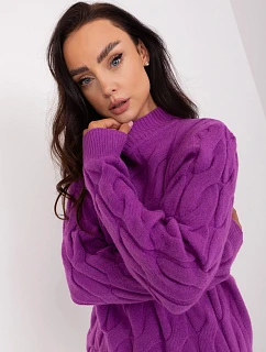 Jumper AT SW model 22552164 tmavě fialový - FPrice