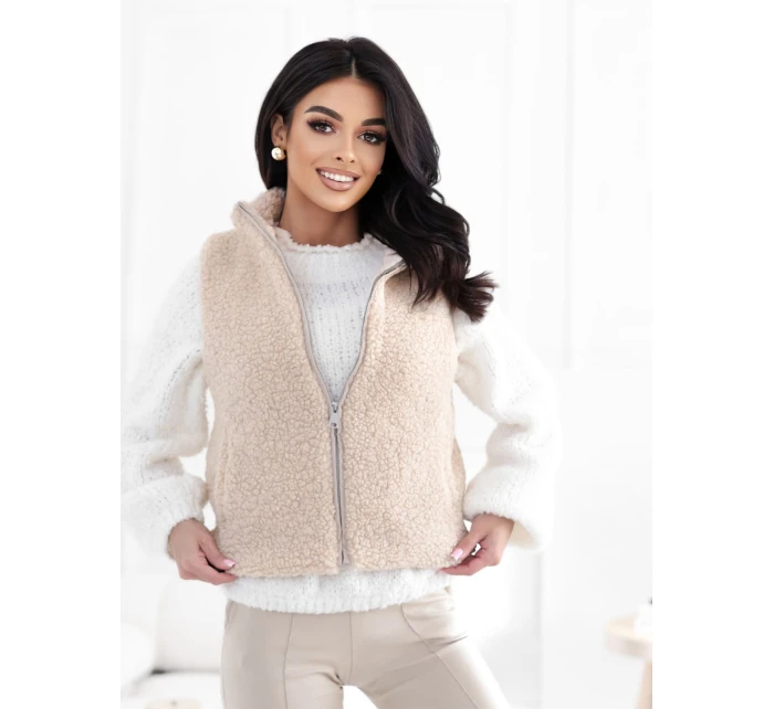 Kamizelka CS KZ model 21937097 jasny beżowy - FPrice Kamizelka CS KZ model 21937097 jasny beżowy - FPrice